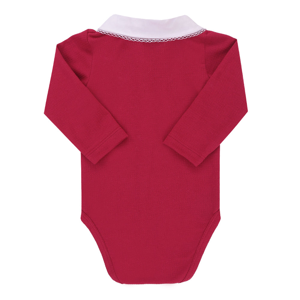 Body Feminino Manga Longa Gola Bordada em Malha Trabalhada Paraiso - 17877 - Image 3