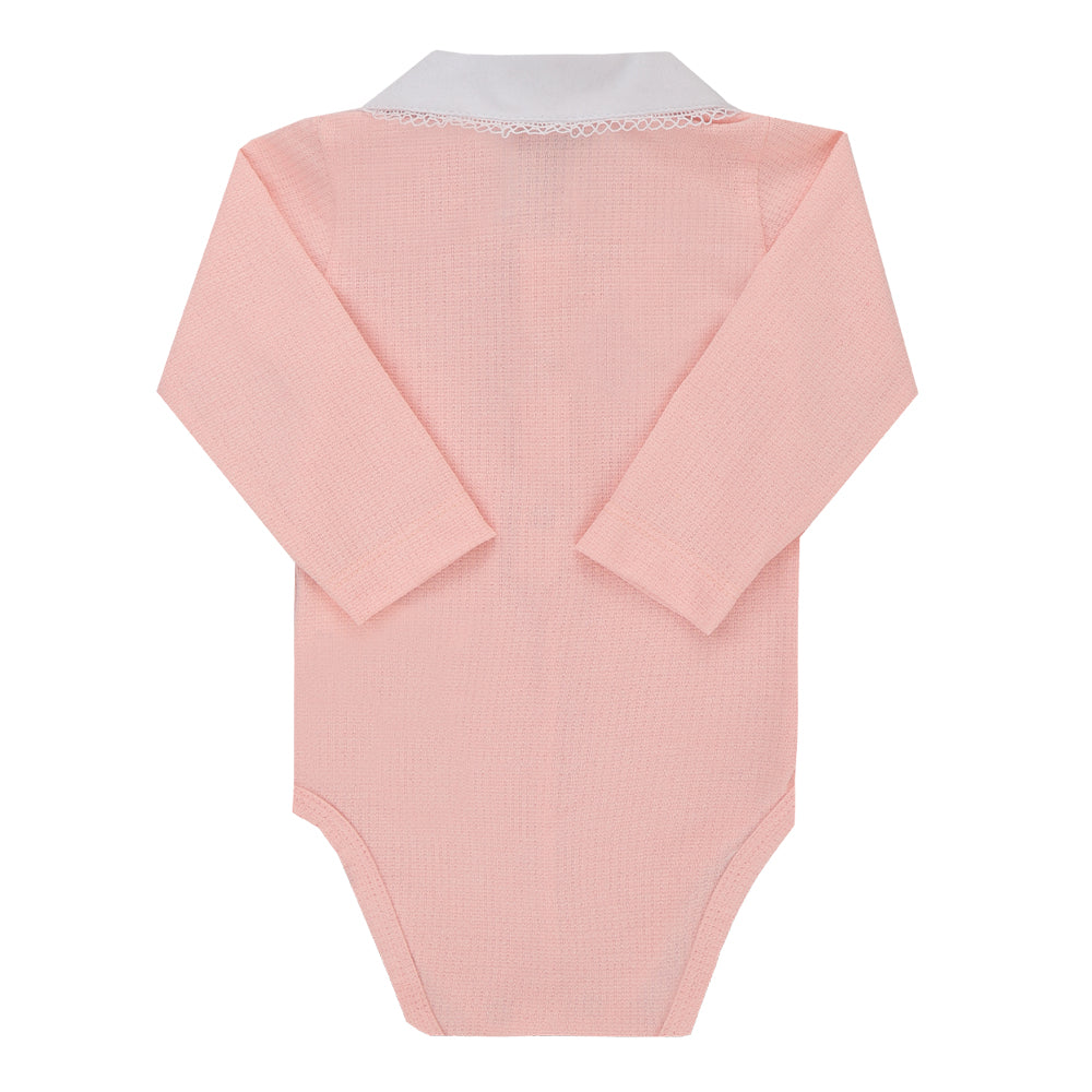 Body Feminino Manga Longa Gola Bordada em Malha Trabalhada Paraiso - 17877 - Image 7