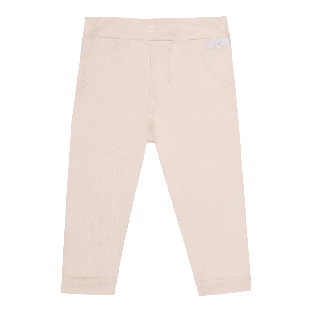 Calça De Meia Estação Em Suedine Com Cós De Elástico E Botão De Enfeite Letut LT16637 - Image 2