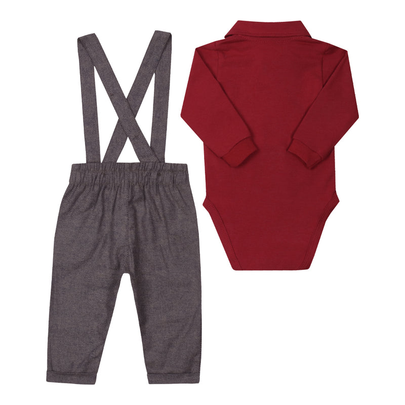 Paraíso Conjunto Baby Longo Body Malha Conforto e Calça Flanelada com Suspensório — Charme e Quentura em Cada Detalhe - Image 5