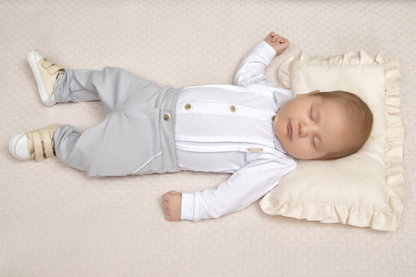 Conjunto Baby Longo Body com Gola Tricoline e Calça Ponto Roma Paraiso 18617