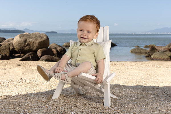 Conjunto Camisa Sarja Leve com Shorts Estampado Conforto Paraiso 18700