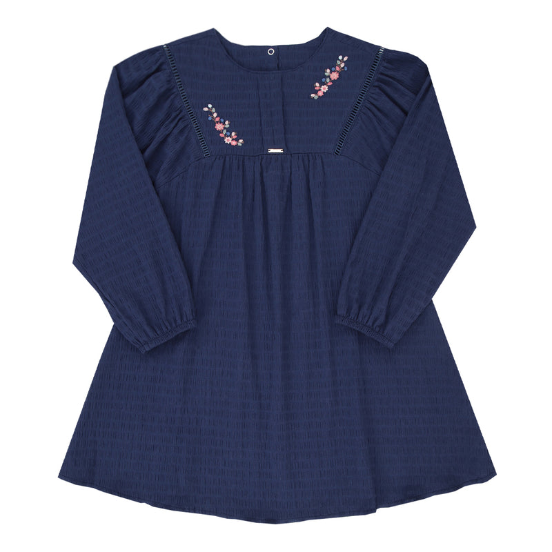 Vestido Paraiso Infantil Manga Longa Bordado Floral e Detalhes Elegantes - Image 2