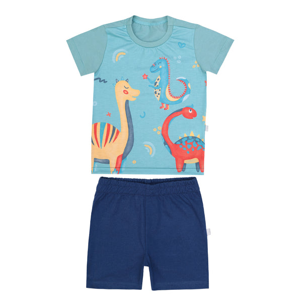 Conjunto Pijama Verão Masculino Em Malha Lisa Le Bhua