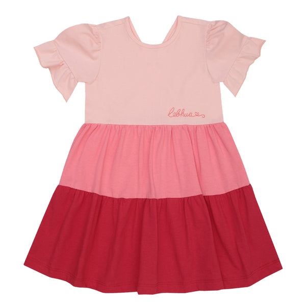 Vestido Três Marias Verão Em Malha Fio 30 Color Block Feminino Le Bhua