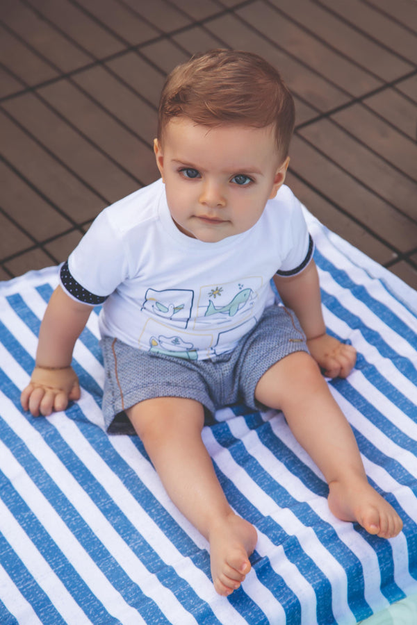 Conjunto Masculino em Malha, Shorts com Toque Bem Macio Le Bhua