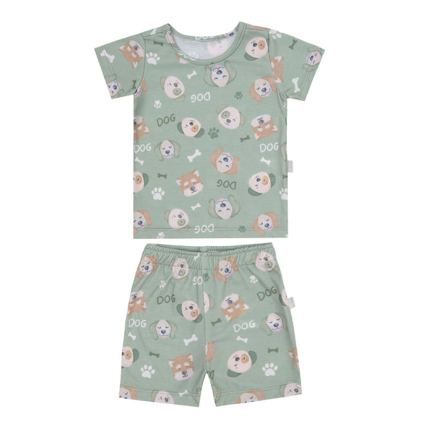Conjunto Pijama Verão Masculino Em Malha Estampada Confortável Le Bhua LB16724