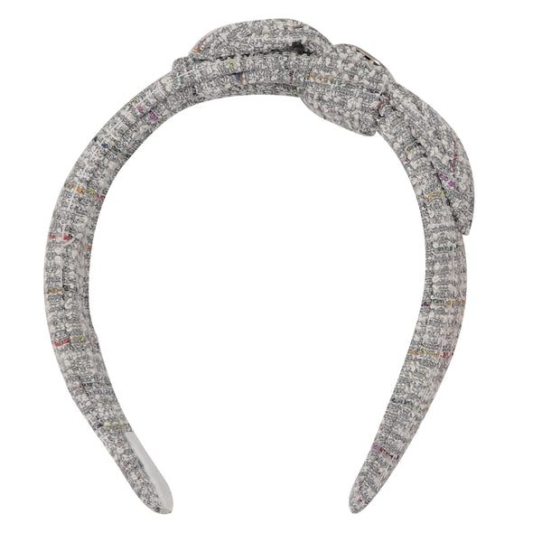 Arco para Cabelo Feminino em Tecido Mesclado com Laço Paraiso