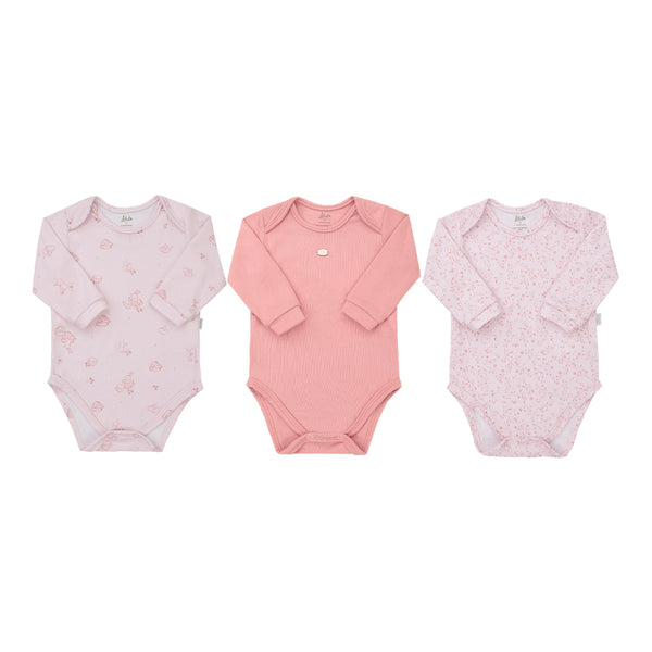 Body - Kit 3 Peças Manga Longa em Tricô Levíssimo e Malha Estampada — LT17386