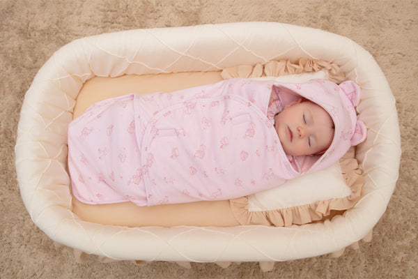 Saco de Dormir com Touca de Orelhinha em Malha Estampada Forrado em Microsoft Térmico Letut