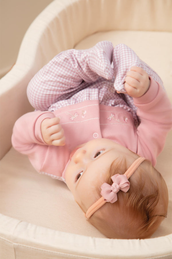 Macacão Longo Feminino em Malha Tricô Vichy e Suedine Letut