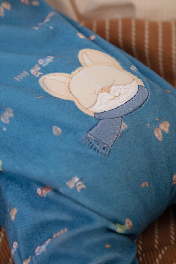 Macacão Longo Masculino Plush Estampado com Bordado Letut LT17265