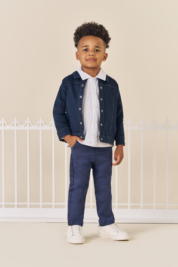 Jaqueta Masculina Infantil em Sarja Color com Bolsos Paraiso 17961