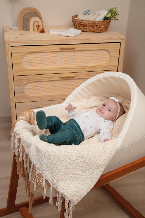 Conjunto Baby Longo de Body em Plush Estampado com Calça em Plush Liso e Cós de Elástico Letut LT17342