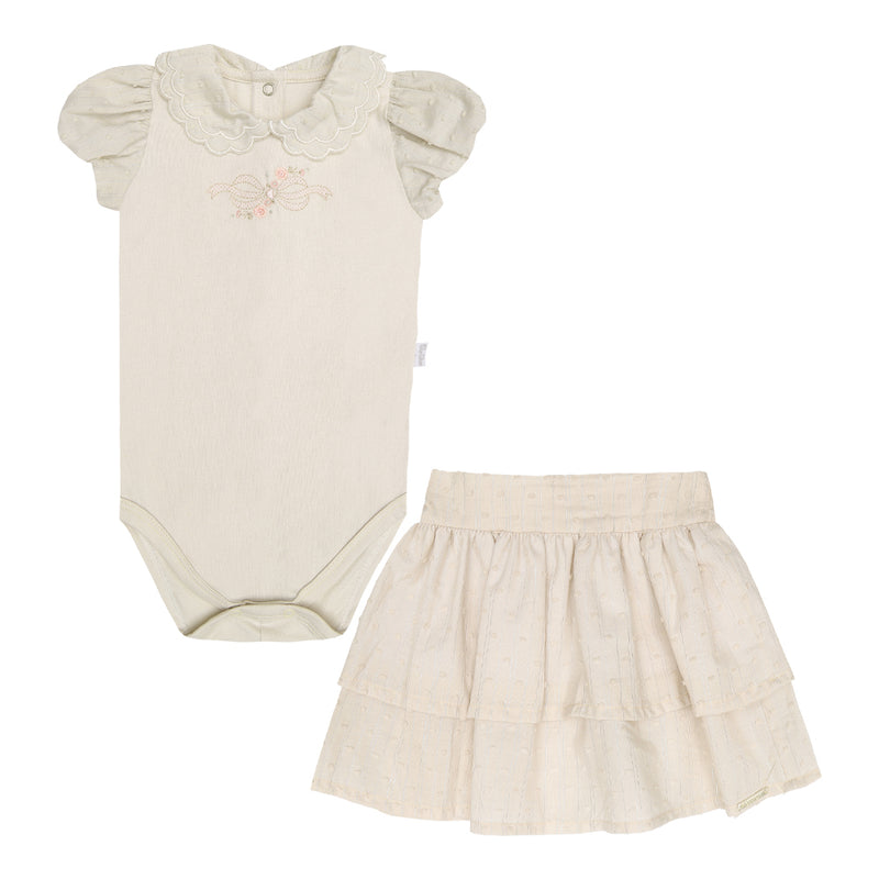 Conjunto Verão Feminino Com Body Meia Manga e Saia Paraiso - 16990 - Image 5