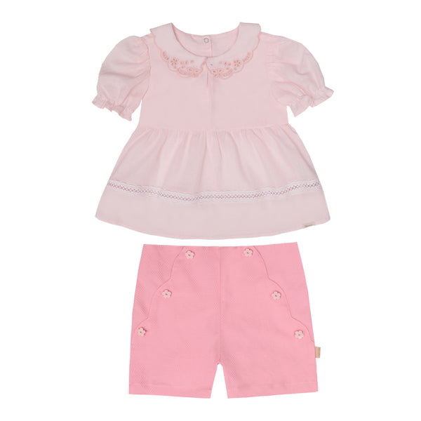 Conjunto Feminino Kids Verão Com Blusa e Shorts Paraiso