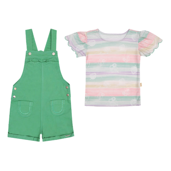 Conjunto Kids Verão Com Blusa e Jardineira Paraiso - 17102.