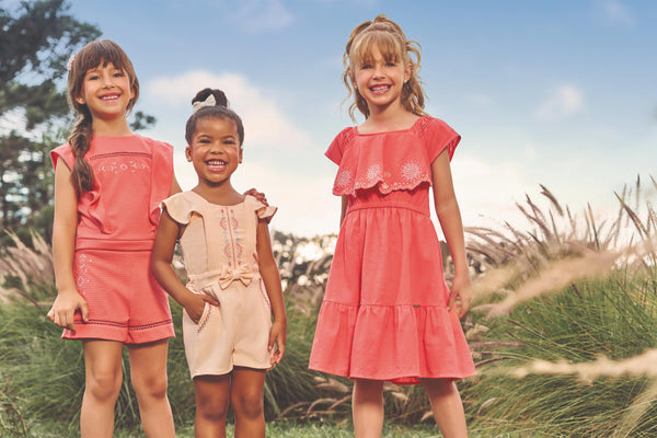 Conjunto Kids Verão Feminino Com Blusa e Shorts Paraiso - 17103