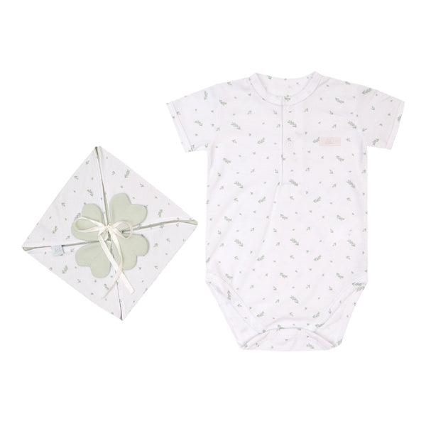 Kit 2 Peças Body e Naninha Estampados Malha Polifiado Letut LT16613