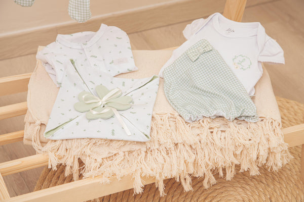 Kit 2 Peças Body e Naninha Estampados Malha Polifiado Letut - LT16613