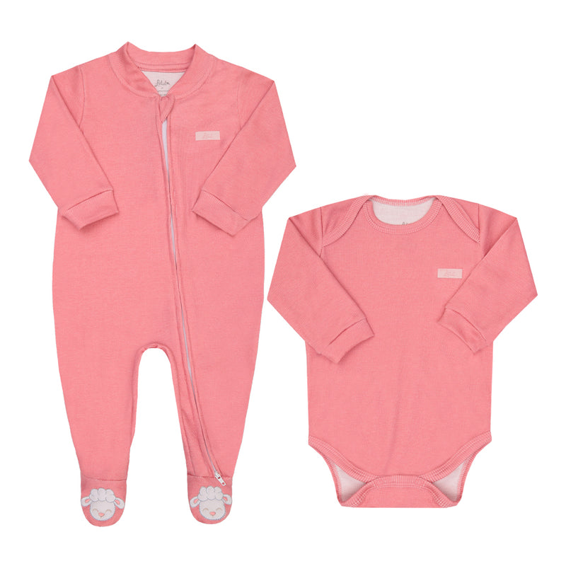 Kit Presente Macacão e Body Ribana Canelada Color Feminino Linha Amamentação Letut - LT16604 - Image 2