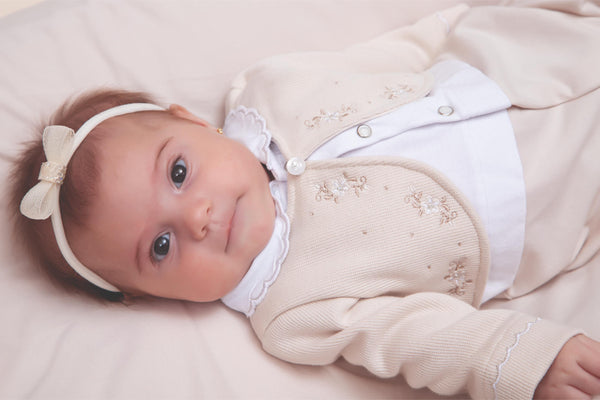 Saída Maternidade Meia Estação Feminina Em Malha Conforto Paraiso 16916