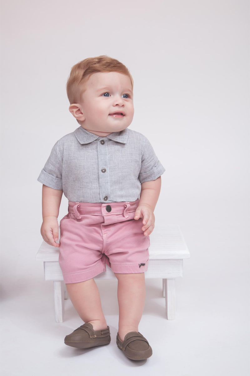 Conjunto De Camisa Manga Curta e Shorts Em Sarja Paraiso 16974 - Image 2