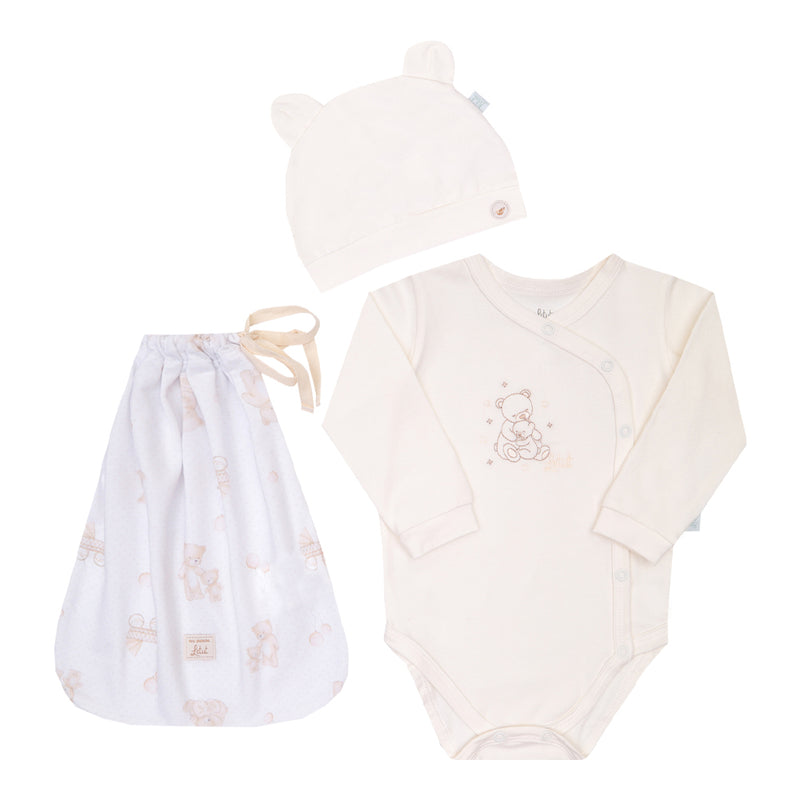 Kit 3 Peças Body, Touca e Saquinho Malha Confortável Meu Primeiro Letut - LT16606 - Image 2