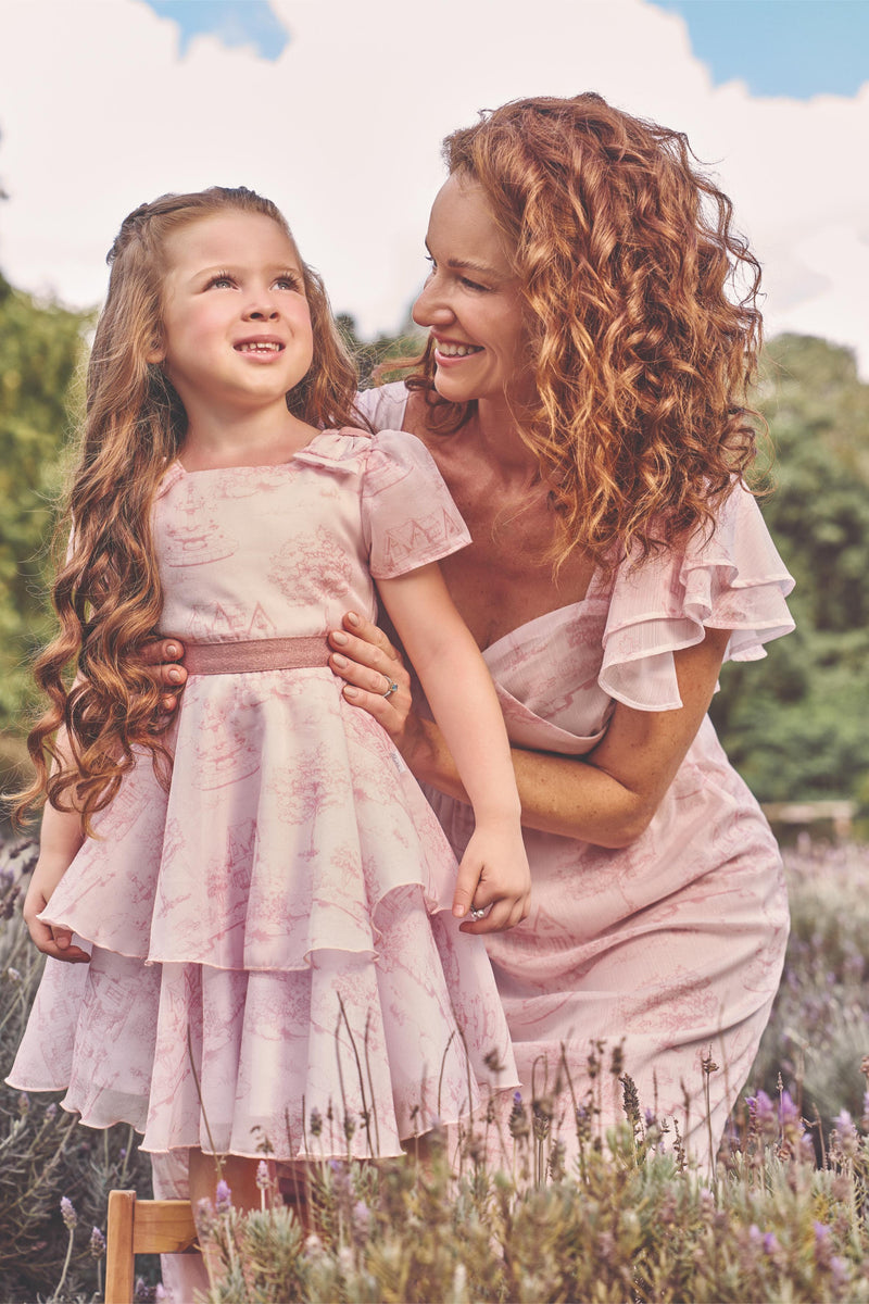 Vestido Mãe e Filha Em Tecido Lurex Com Estampa Floral Paraiso - 10347 - Image 2