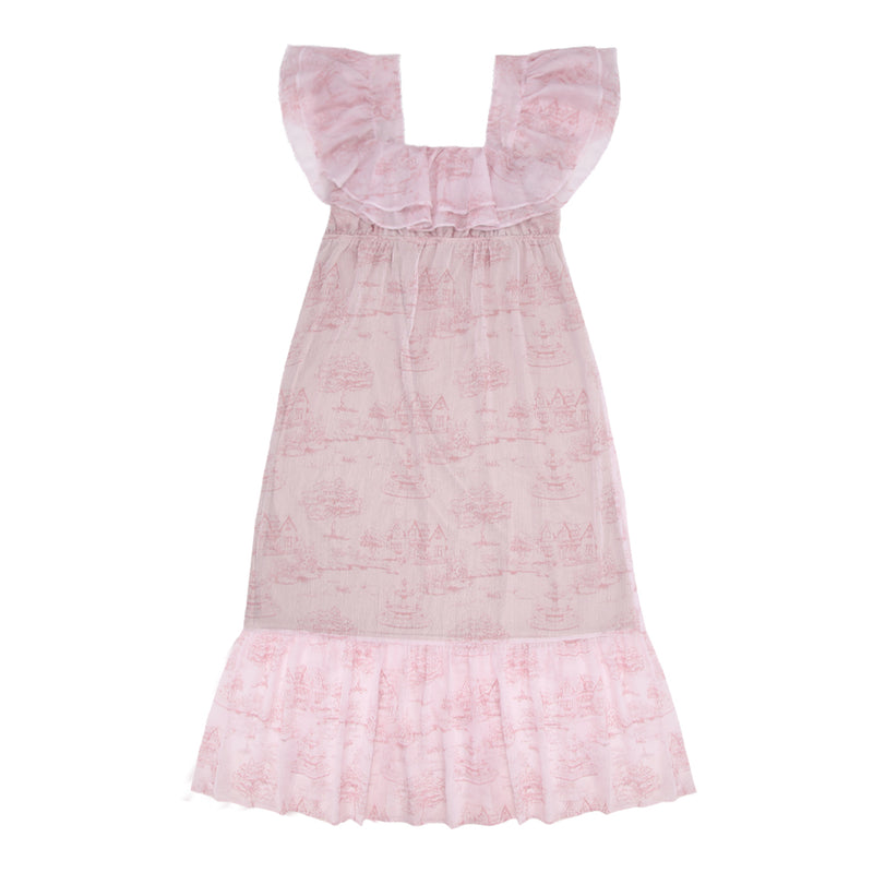 Vestido Mãe e Filha Em Tecido Lurex Com Estampa Floral Paraiso - 10347 - Image 5