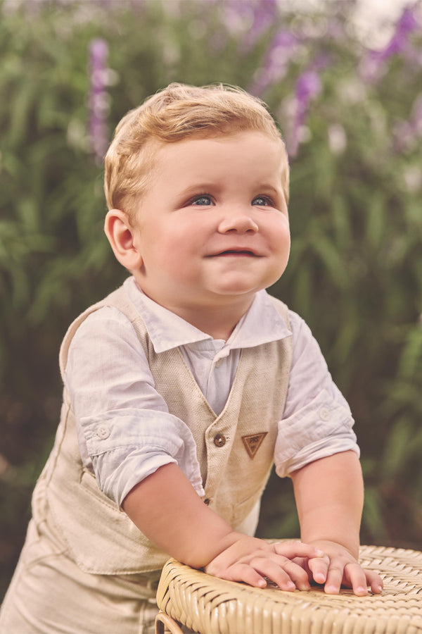 Conjunto Verão Masculino Com Colete, Shorts e Camisa Paraiso