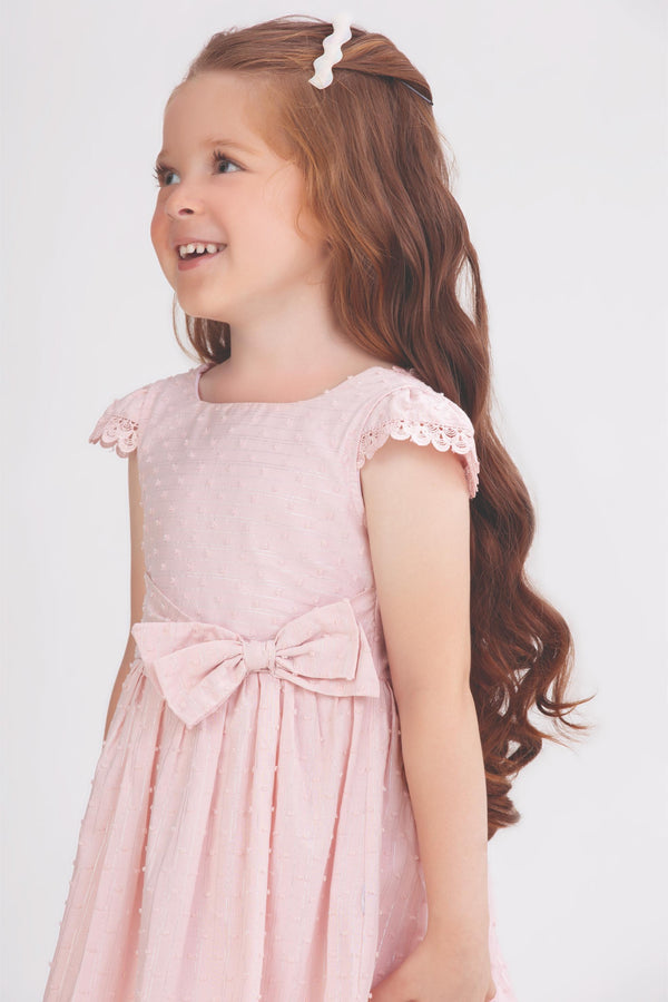 Vestido Kids Verão Em Tecido Trabalhado Com Lurex Paraiso 17111