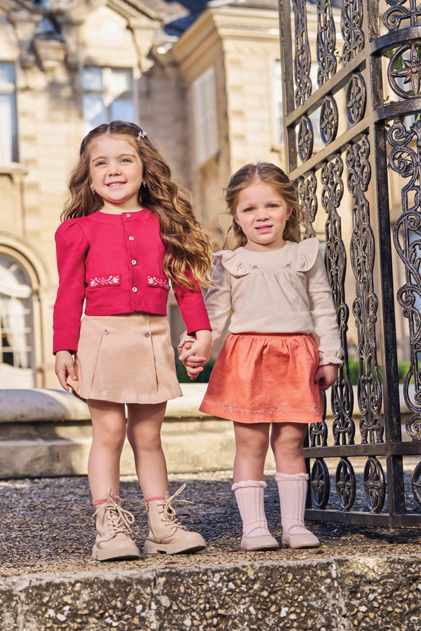 Conjunto Blusa Malha Tricô e Saia Shorts Sarja Canelada Moderno Paraiso - 16326