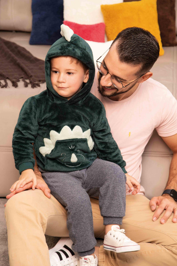 Conjunto Inverno Capuz Pelúcia e Calça Plush Le Bhua LB15934