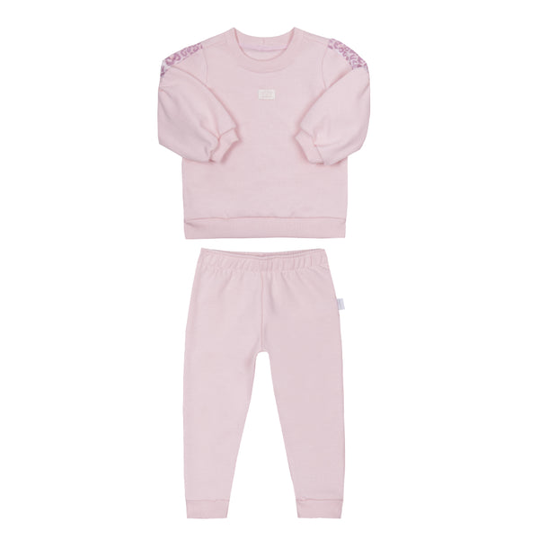 Conjunto Molecotton Felpado Blusa Estampada e Calça Le Bhua LB15945