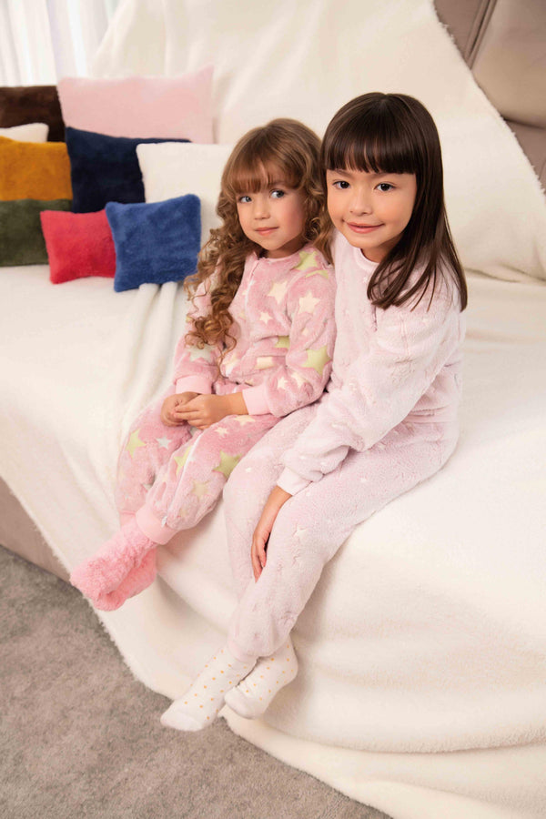 Conjunto Pijama Inverno Pelo que Brilha no Escuro Le Bhua