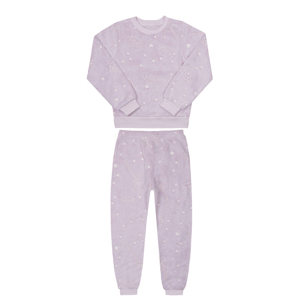 Conjunto Pijama Inverno Pelo que Brilha no Escuro Le Bhua