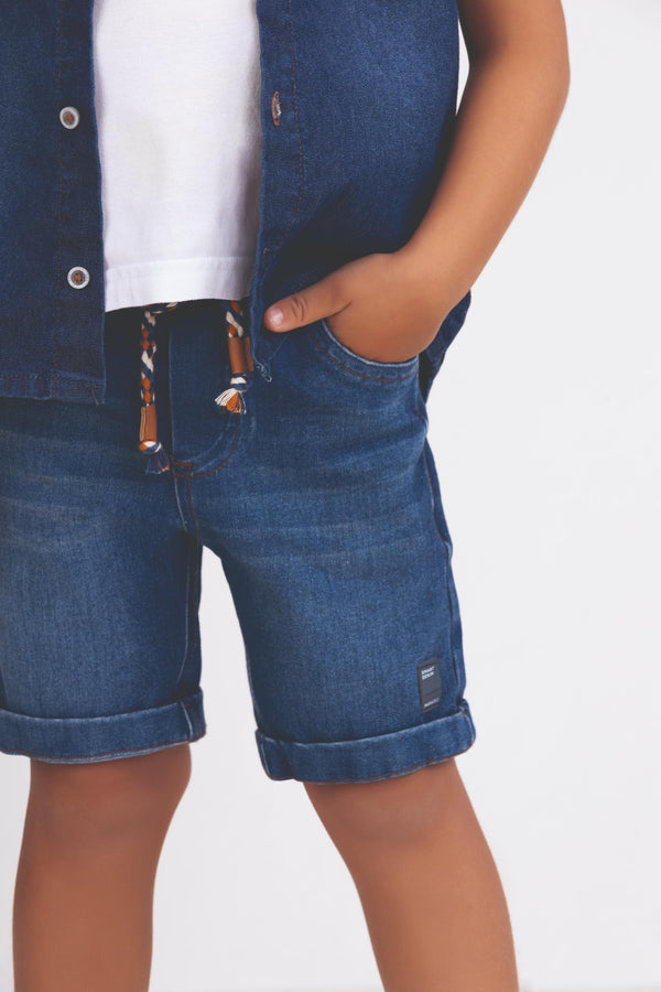 Shorts Verão Em Jeans Bi-Elástico Paraiso 17122