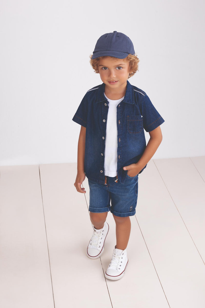 Paraíso Shorts Verão em Jeans Bi-Elástico — Visual Clássico com Conforto para Brincar - Image 2