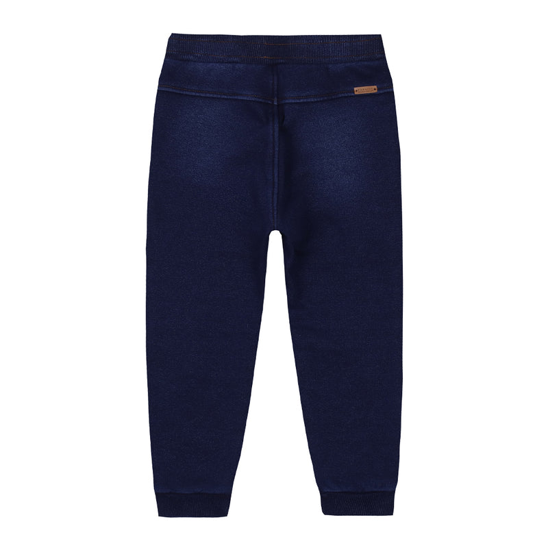 Paraíso Calça Malha Denim Fleece Felpada Quentinha com Cordão — Visual de Jeans com Conforto de Fleece - Image 2