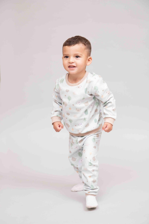 Conjunto Pijama Inverno Microsoft Thermo Estampado Verde Claro Le Bhua LB15901