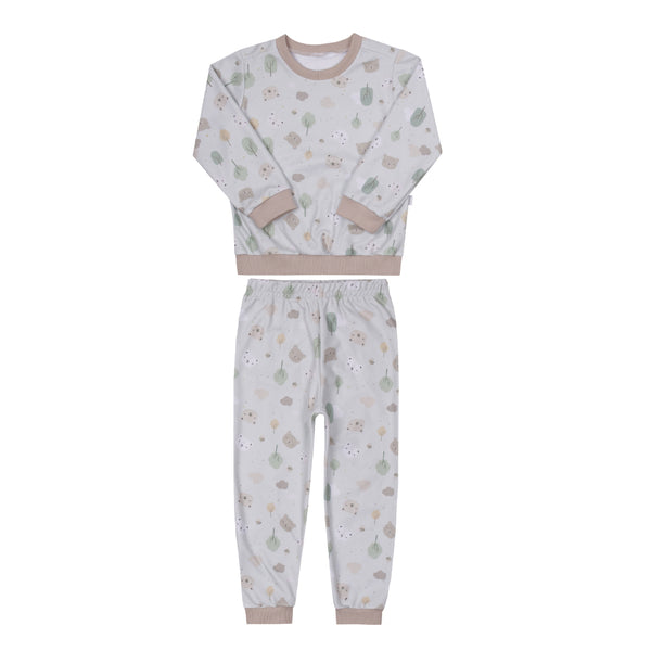 Conjunto Pijama Inverno Microsoft Thermo Estampado Verde Claro Le Bhua LB15901