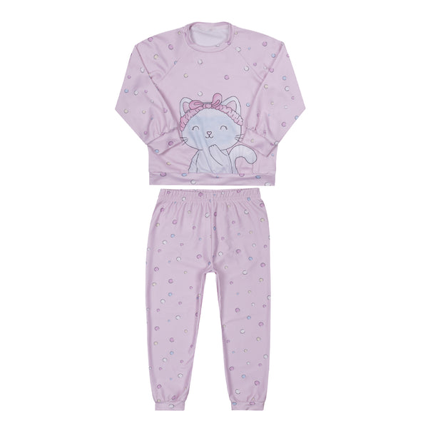 Conjunto Pijama Inverno Microthermo Estampado Blusa e Calça Le Bhua LB15905