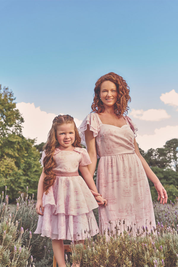 Vestido Kids Verão Em Chiffon Sublimado Paraiso