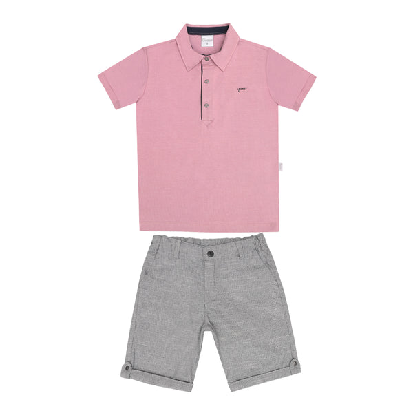 Conjunto Kids Verão Masculino Com Shorts e Camiseta Paraiso