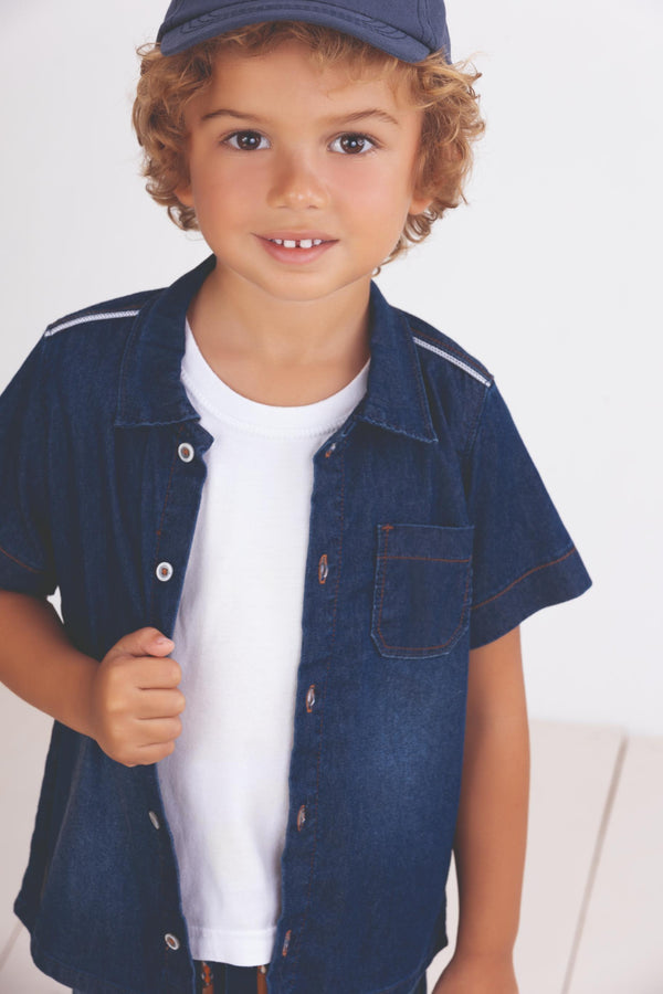 Camisa Verão Em Jeans Flora Paraiso