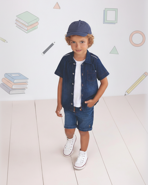 Camisa Verão Em Jeans Flora Paraiso