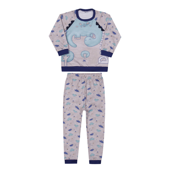 Conjunto Pijama Inverno Ultramicro Thermo Estampado Dino Le Bhua