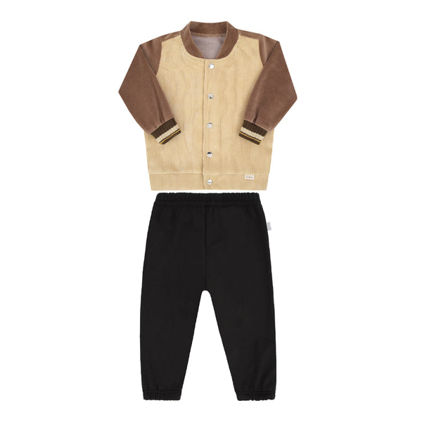 Conjunto de Blusa em Plush com Veludo Canelado e Calça Térmica Modal Brush Le Bhua