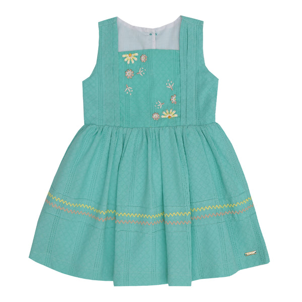 Vestido Verão Em Tecido Maquinetado Paraiso 17024